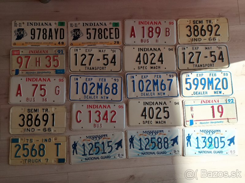 Americké SPZ Licence plate originál použité stare znacky