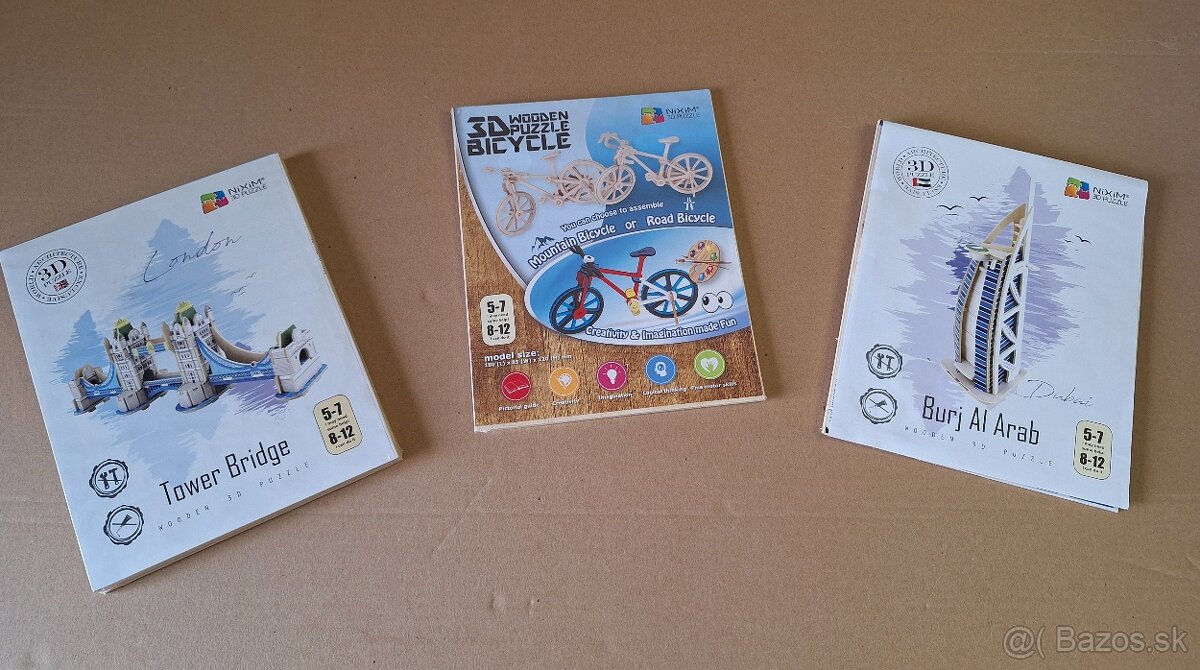 Drevené 3D puzzle