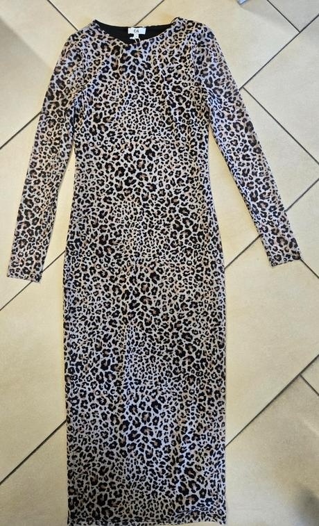 Šaty s leopardim vzorom S