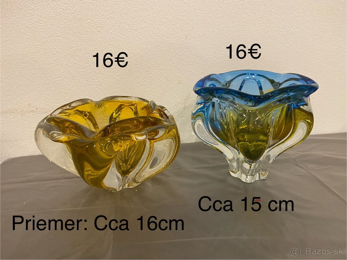 Retro misky z hutného skla