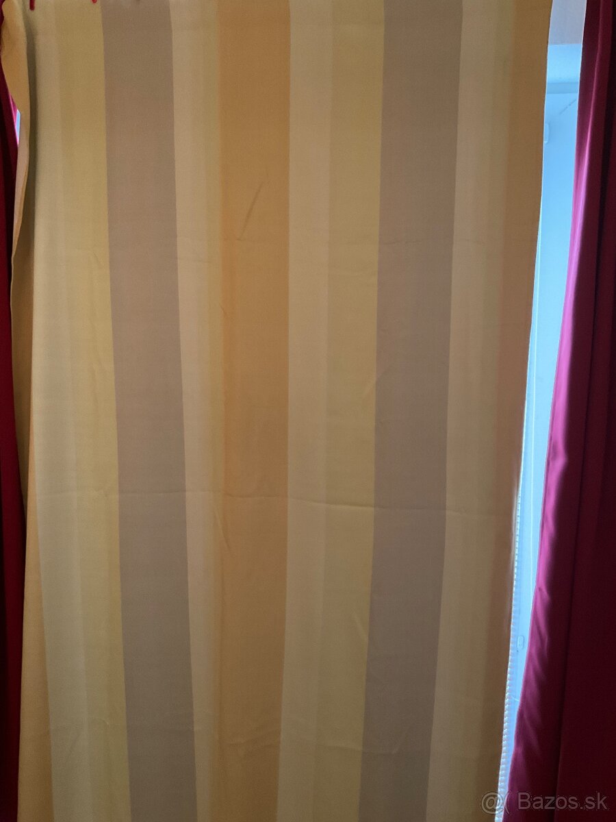 Závesy elegantné, farebne optimistické/3 kusy