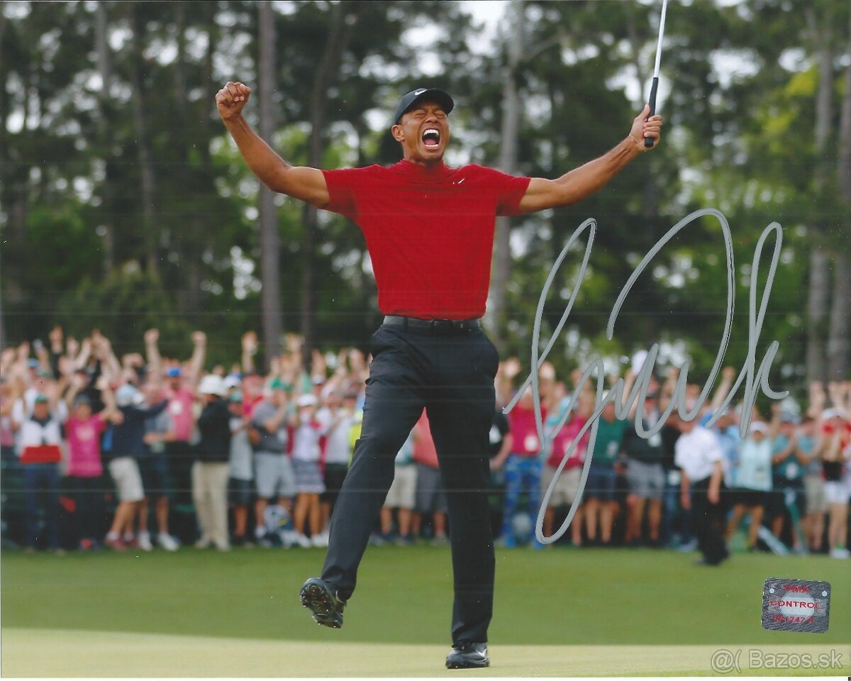 Tiger Woods - foto s podpisem + COA