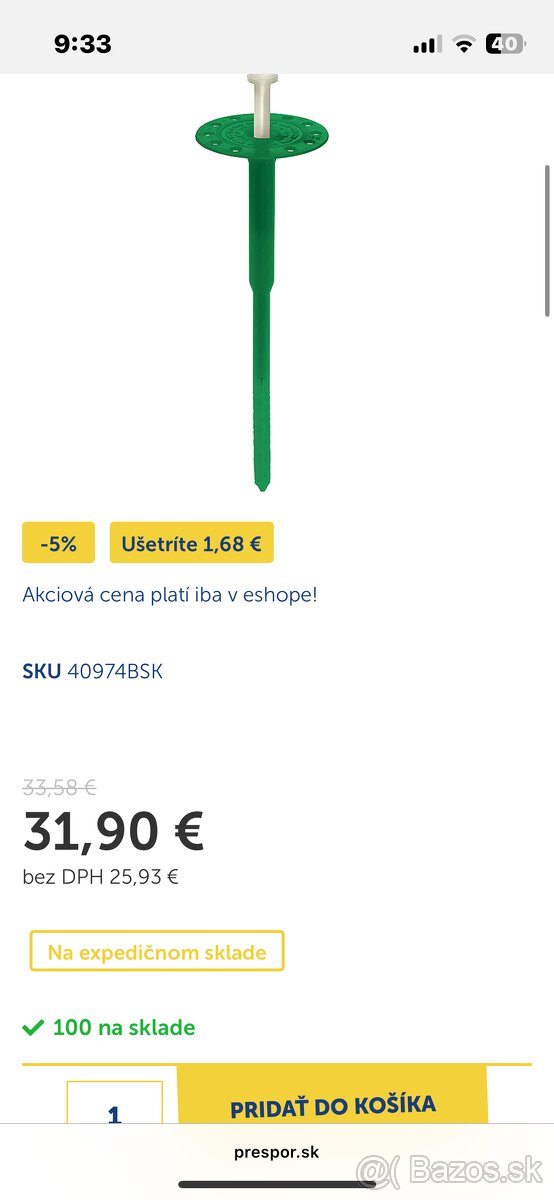 Baumit Kotva H4 eco – Zatĺkacia kotva