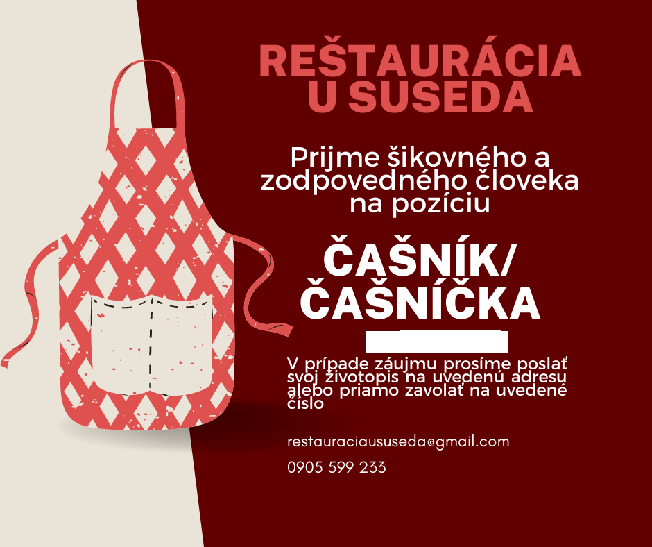 Čašník / čašníčka