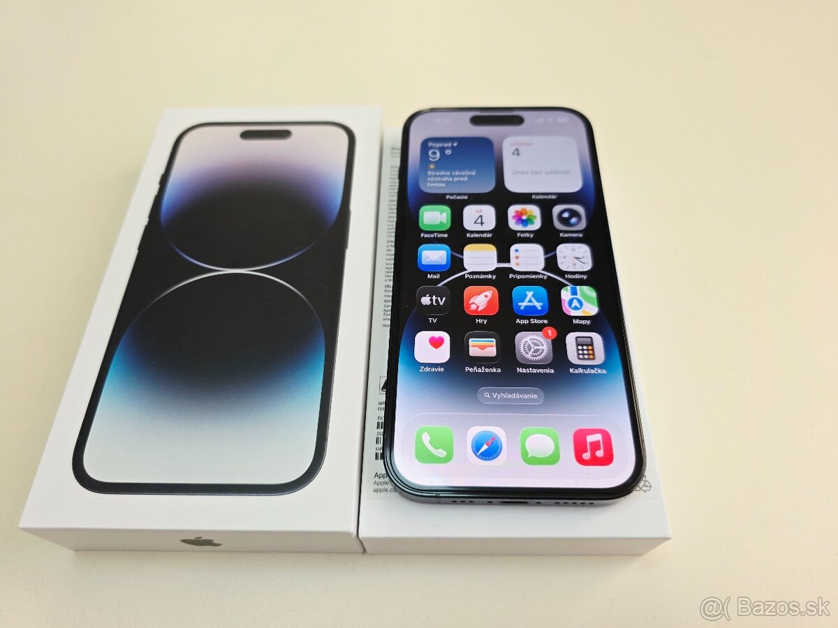 APPLE IPHONE 14 PRO 128GB BLACK TOP STAV