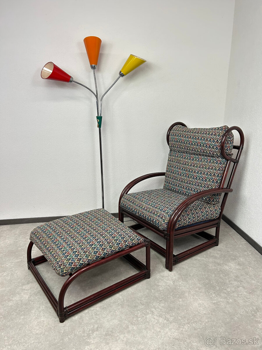 Masívne kreslo ušiak s podnožou Gervasoni Italy