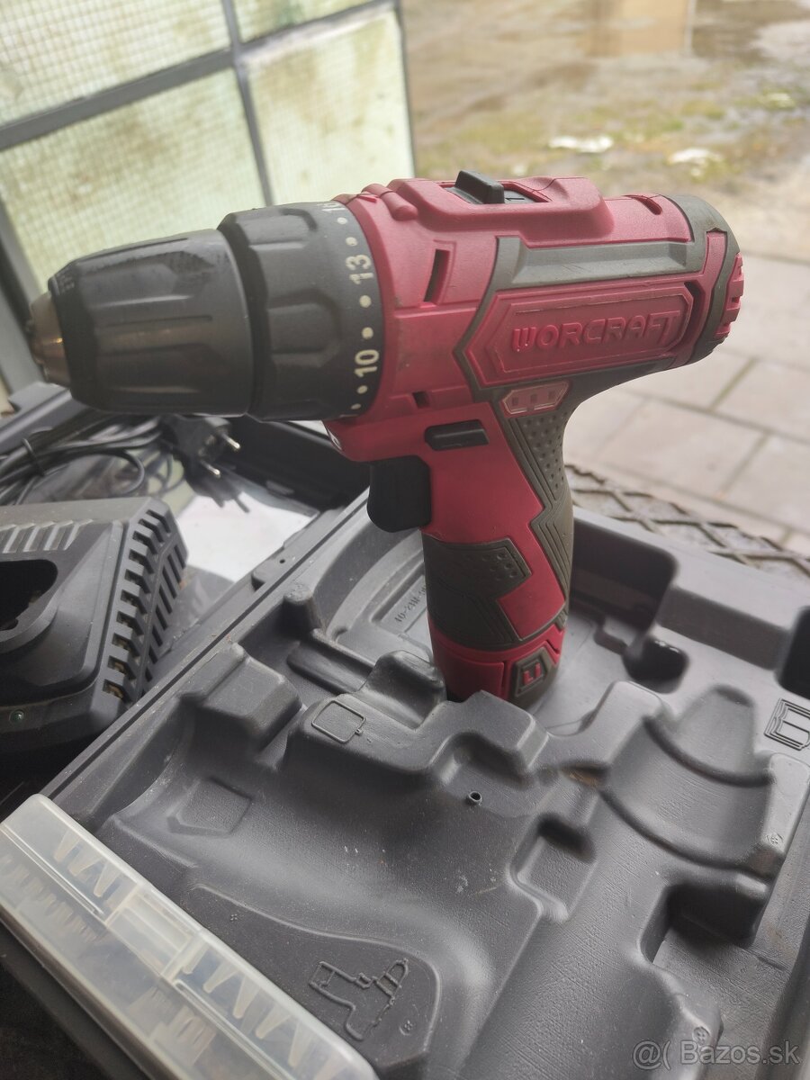 Predám aku skrutkovač Worcraft CD-12Li, 12V, Li-Ion 1.5Ah