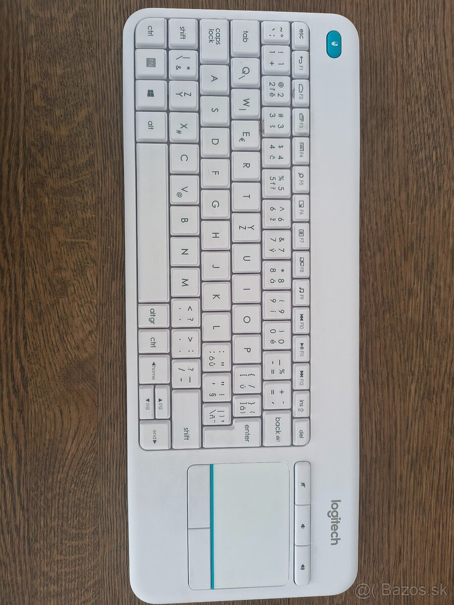 Logitech Wireless Touch Keyboard K400 Plus biela
