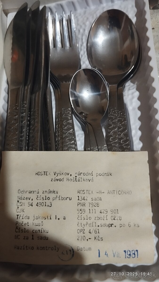 Príbor Rostex národní podnik výškov zavod Hostalova