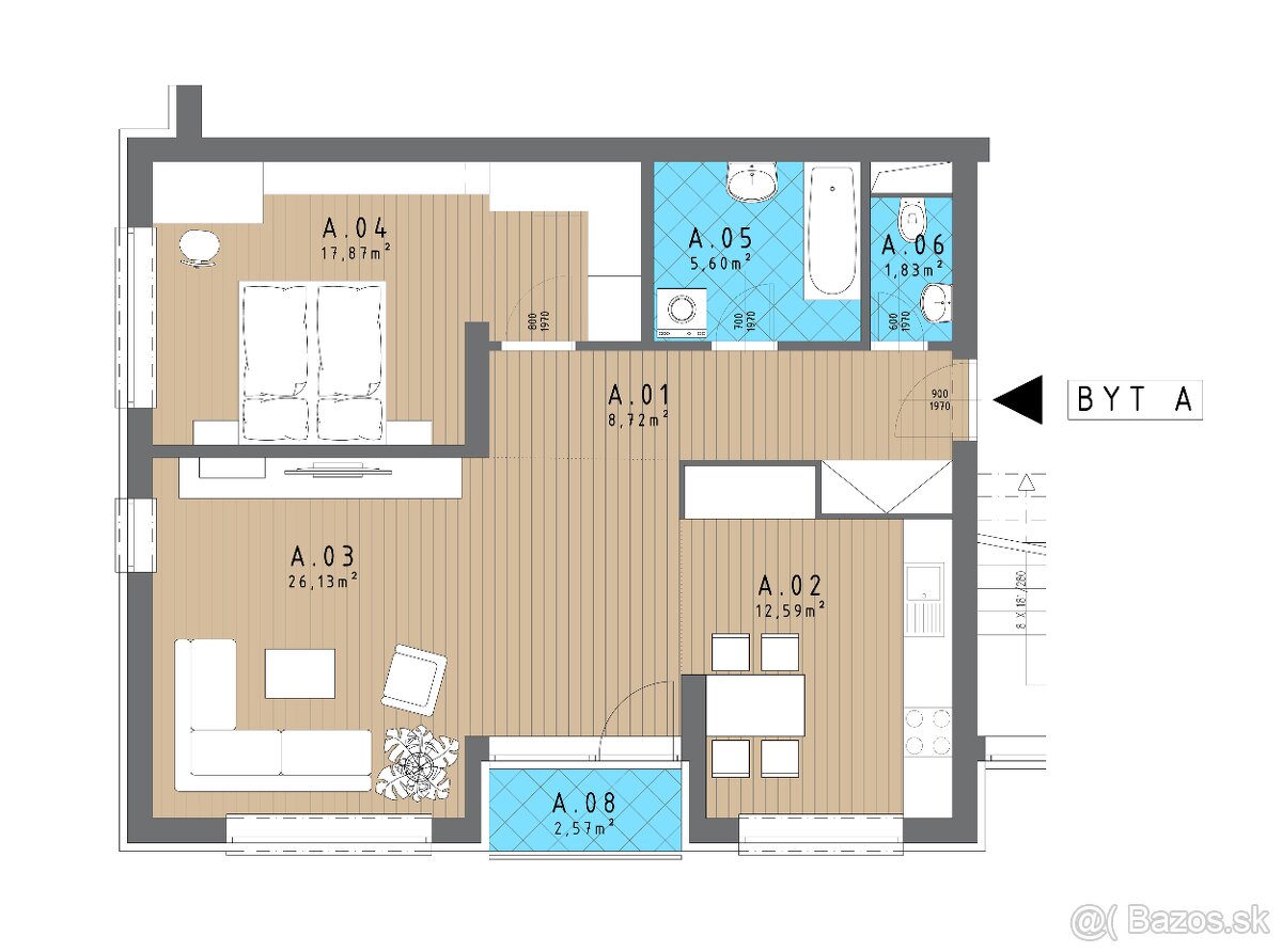 Predaj nadštandardný 2-izb. byt s garážou, PEZINOK