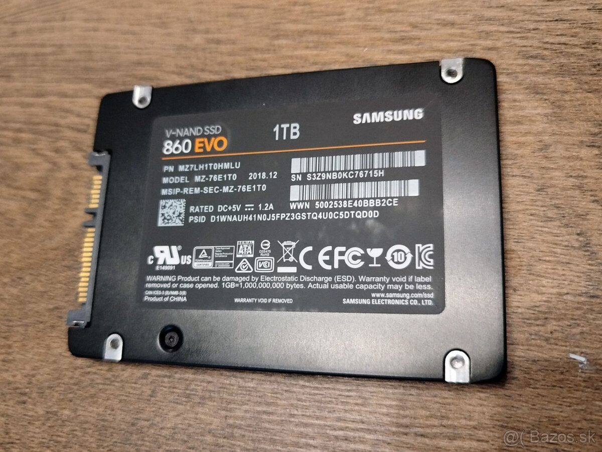 2.5" SSD disk Samsung EVO 860 - 1TB