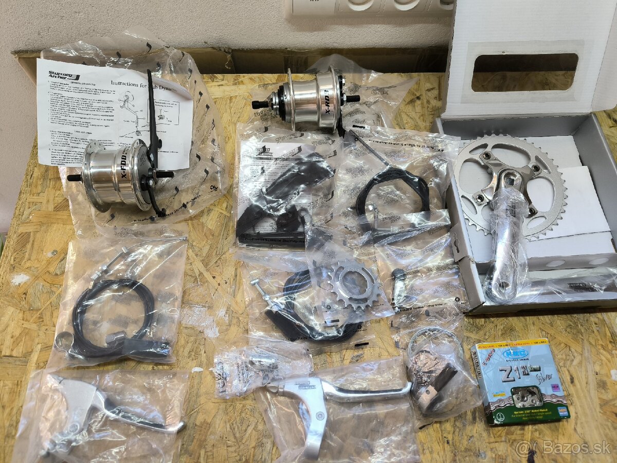 Sturmey archer prehadzovačka, dynamo, bubnová brzda