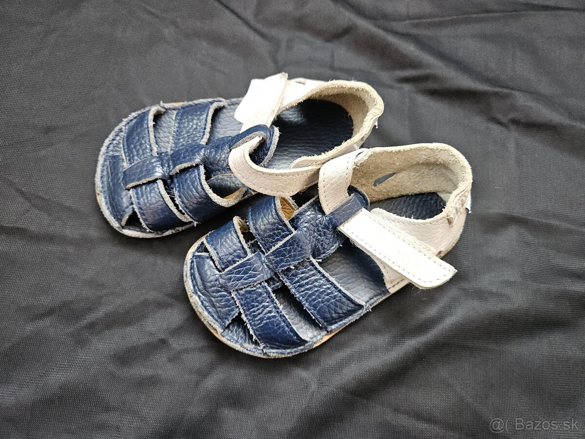 Kožené barefoot sandále/prezúvky, 14 cm