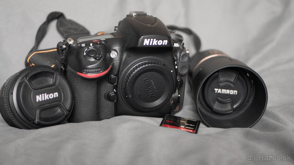 Zrkadlovka fotoaparát Nikon D800 a objektívy Nikkor a Tamron