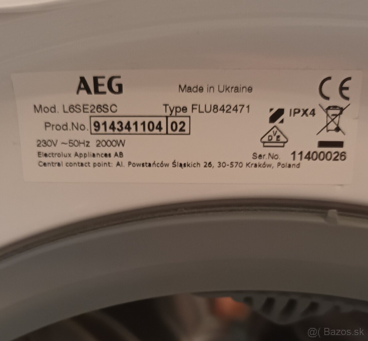 Predám automatickú práčku AEG slim.