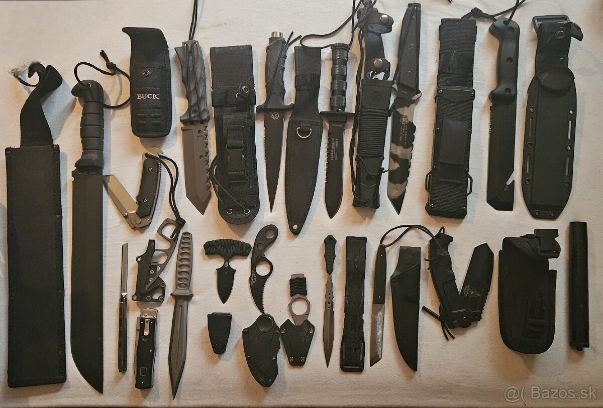 Predam zbierku nozov 17ks + teleskopicky obusok