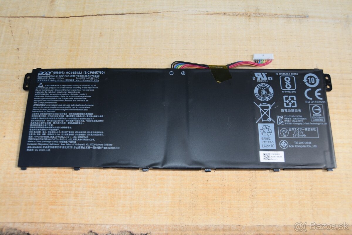 Batéria ACER typ AC14B18J, 3115 mAh