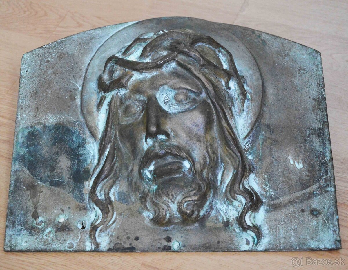 Stará bronzová plastika Ježiša (3,2kg)