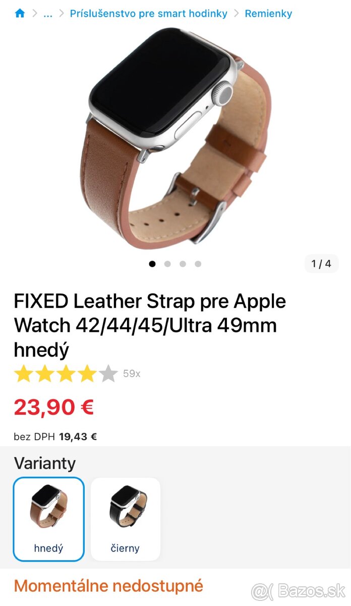 FIXED Leather Strap pre Apple Watch 42/44/45
