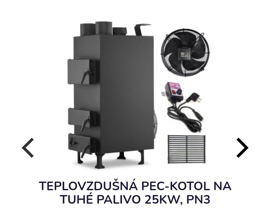 Predám v teplozdušna pec na drevo