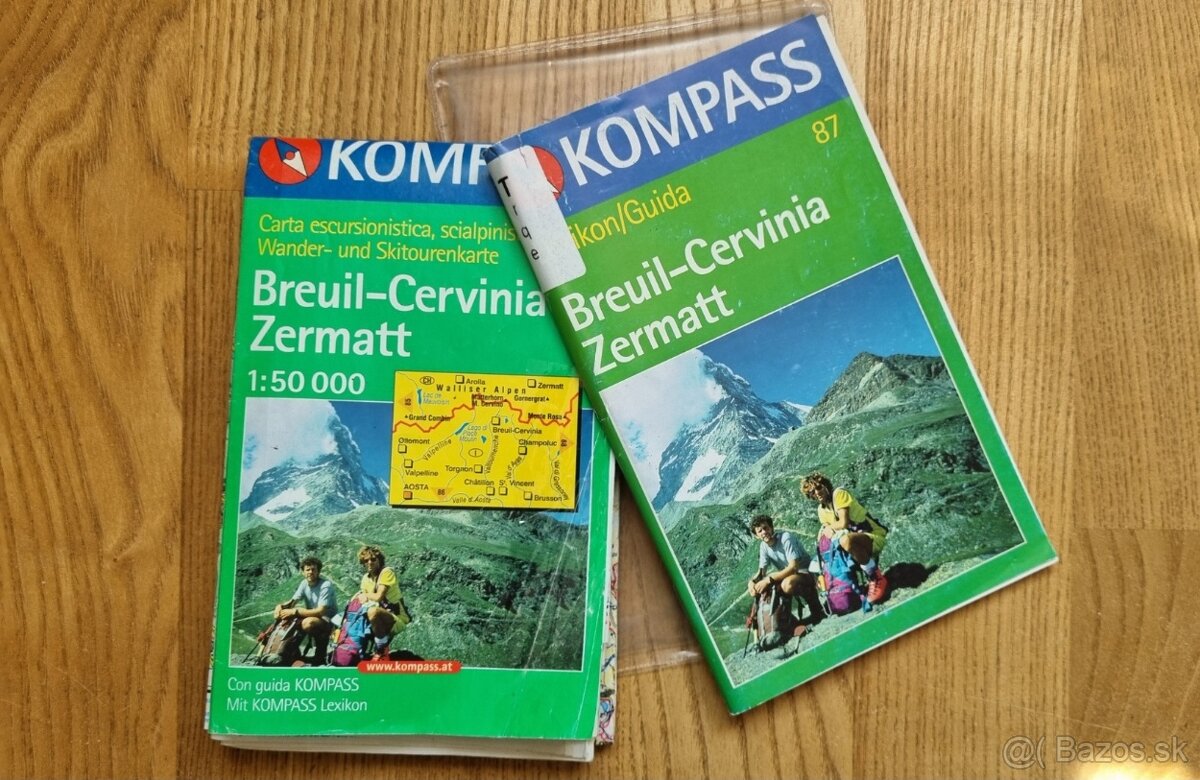Kompass Zermatt Matterhorn Monte Rosa mapa