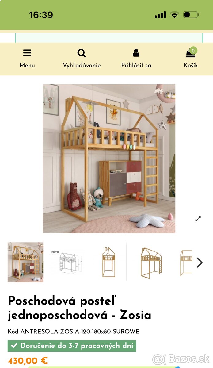 Domčekova detska postel