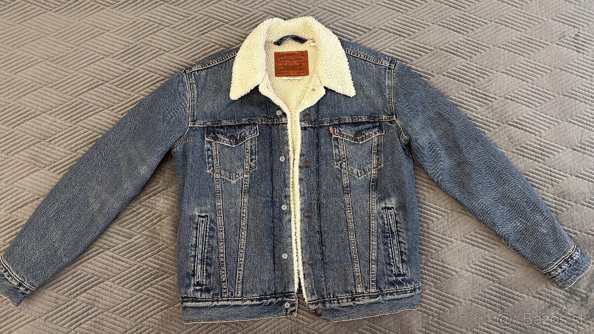 Pánska džínsová zateplená bunda LEVIS - veľkosť M
