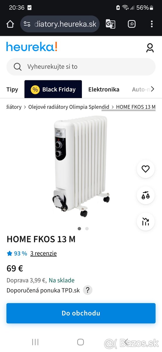 HOME FKOS 13 M Elektrický olejový radiátor