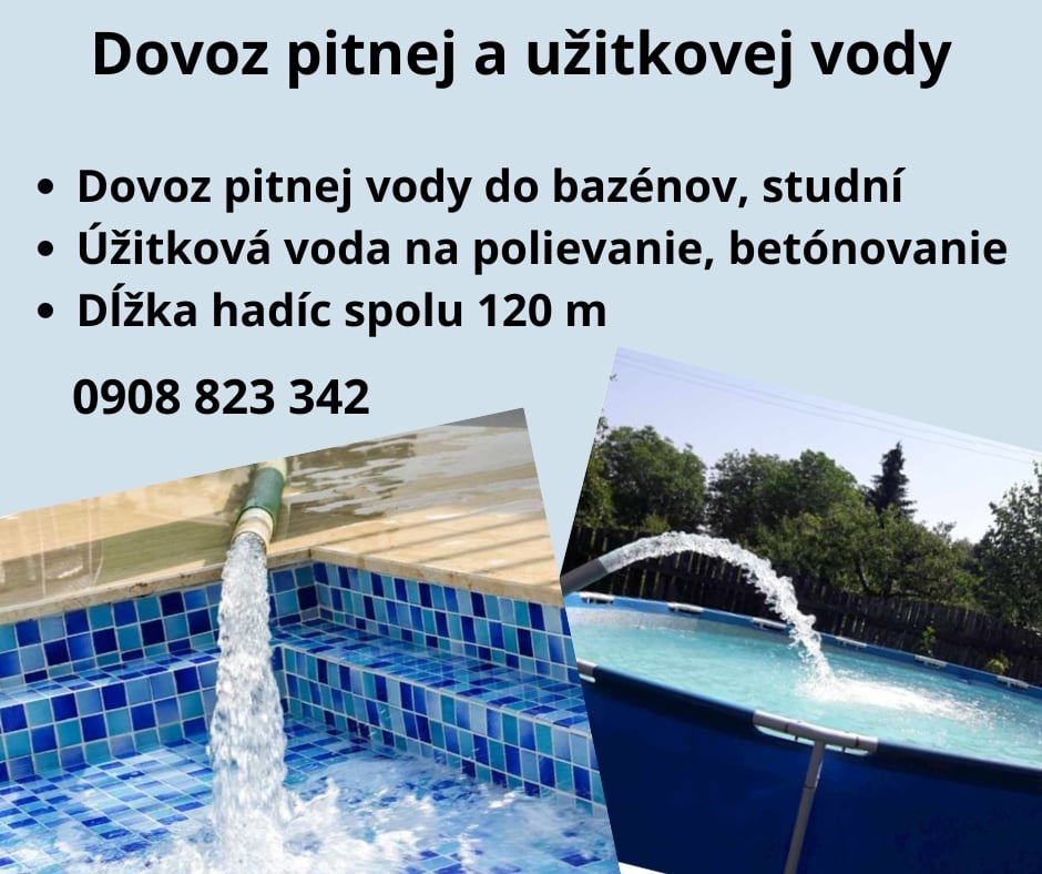 Dovoz pitnej / úžitkovej vody