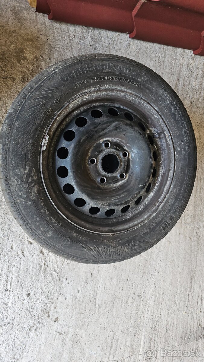 Predám 2 plechove disky 5x100 R15
