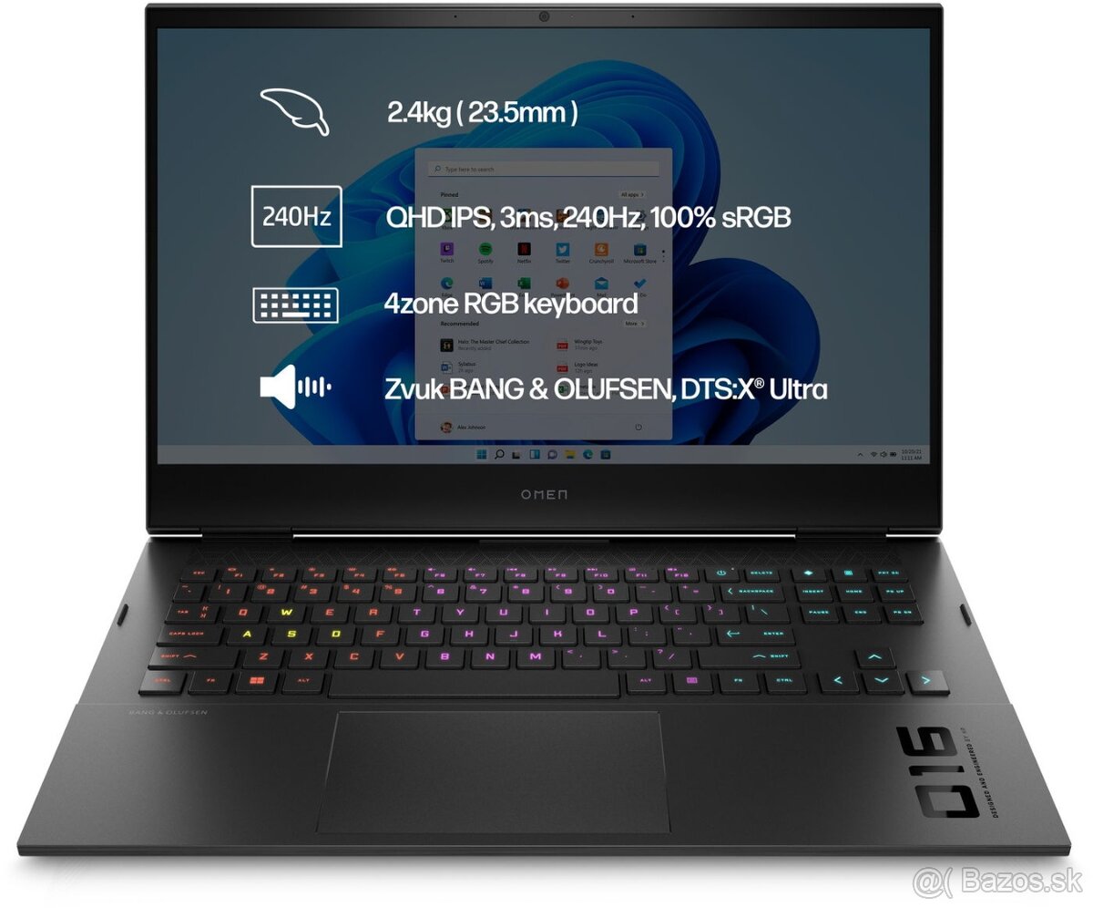 HP Omen 16-Core i7 14700HX-32GB-1TBSSD-RTX4070-8GB-2560x1440
