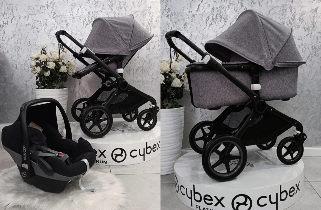 TROJKOMBINÁCIA BUGABOO FOX BLACK MELANGE