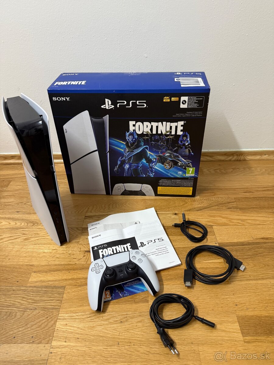 Playstation 5 slim digital 1Tb - Dobrý stav -Fortnite edícia