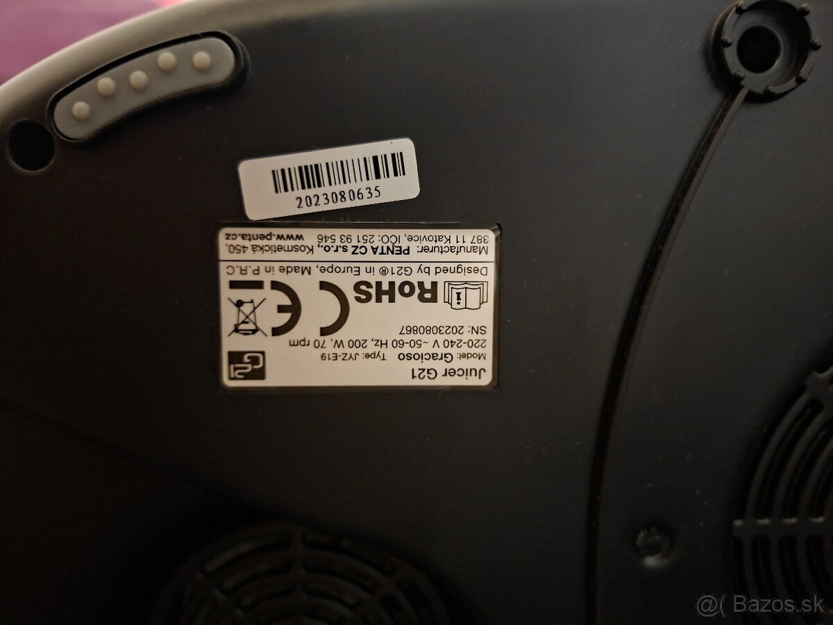 Šnekový odšťavovač Gracioso G21