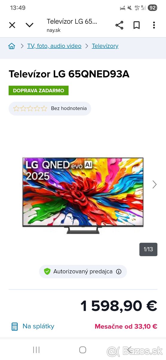 Televizor LG QNED EVO