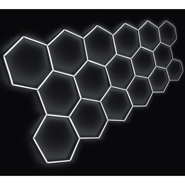 💡 LED HEXAGONOVÉ SVETLO 6500 K – 504 x 238 cm