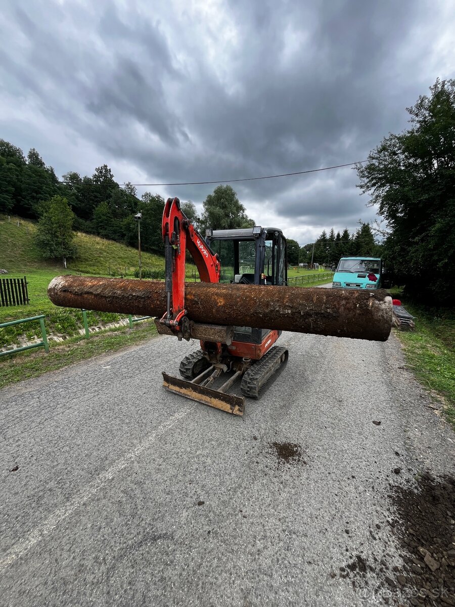 Zemné a výkopové práce, Minibager, nákladná doprava bager