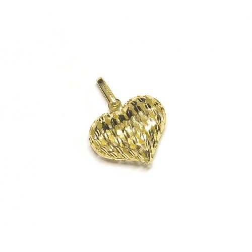 Zlatý přívěsek ve tvaru srdce ze žlutého zlata - NOVÉ