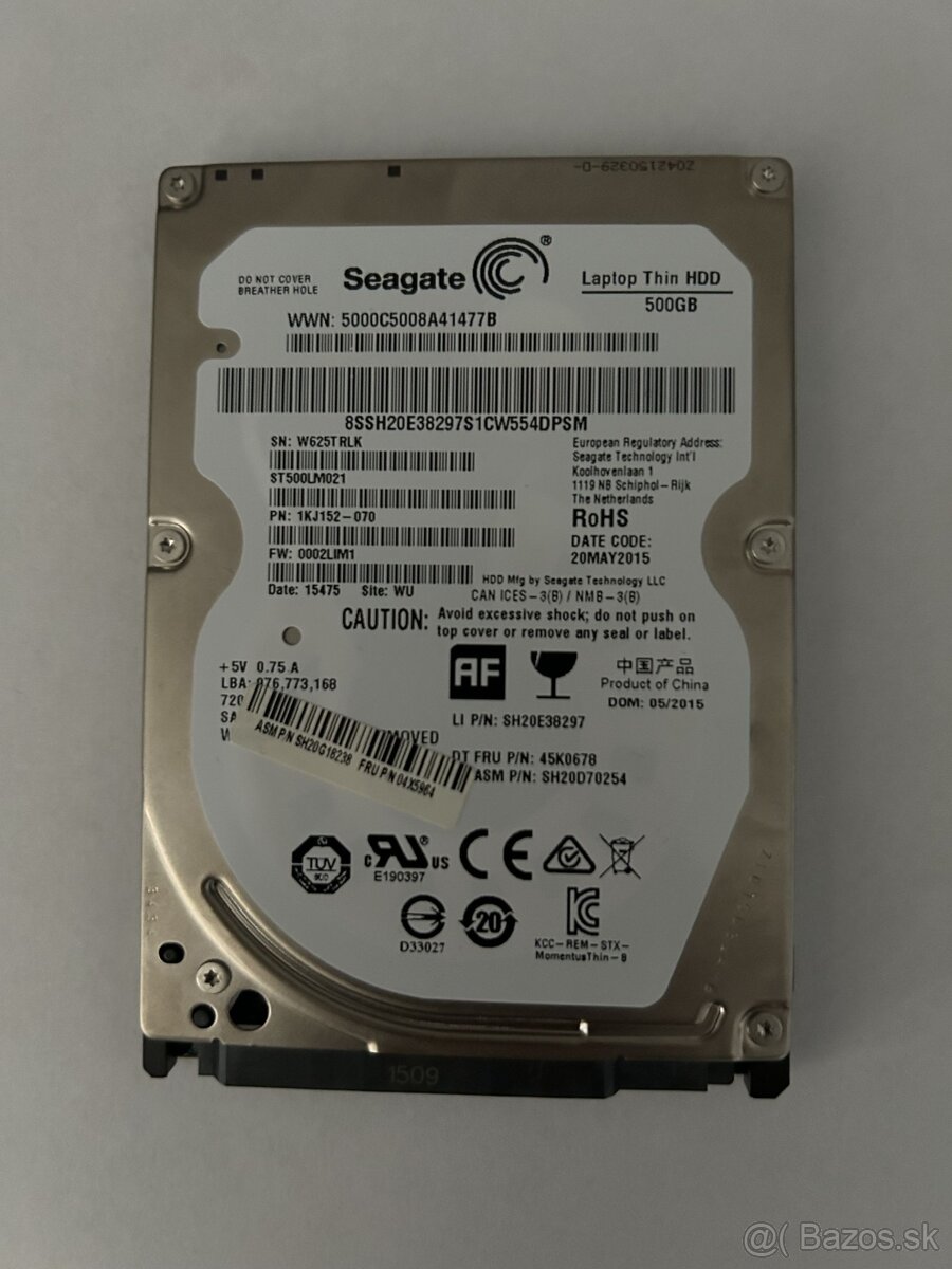 #01 - Seagate 500GB 2.5" 7200RPM