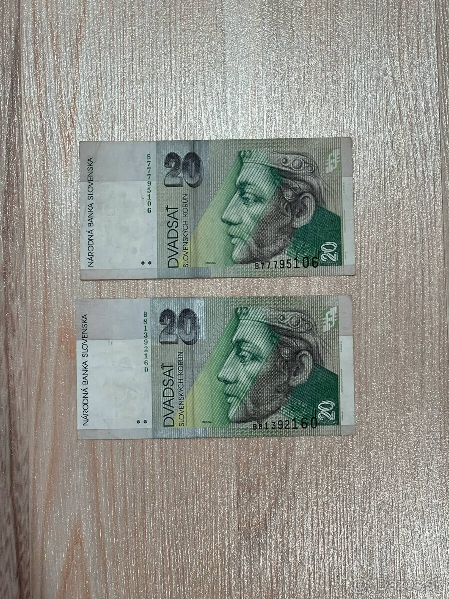 Slovenské bankovky 20 SK