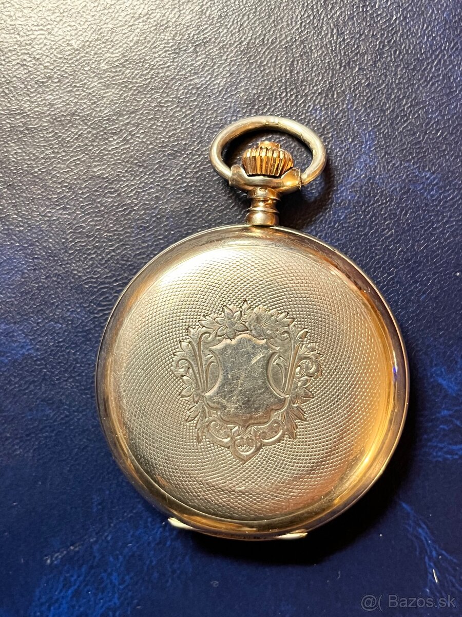 Vzácne strieborné (800) vreckové hodinky Omega