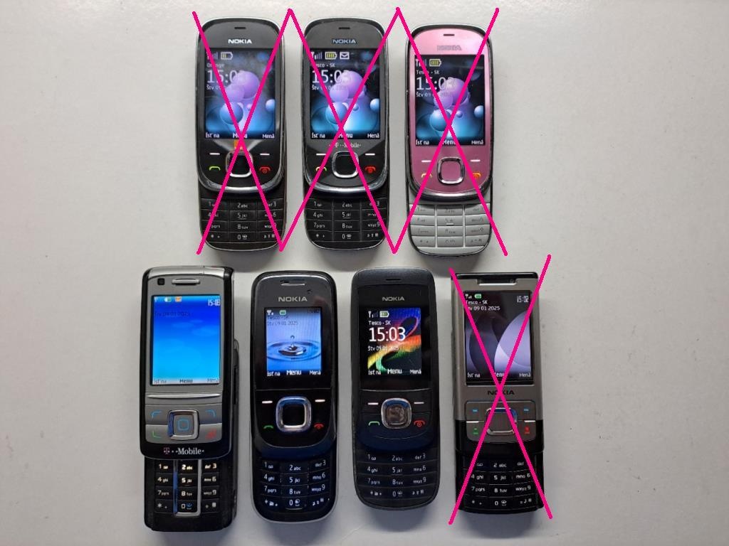 NOKIA 7230 - 6280 - 2680s - 2220s - 6500s Výsúvačky 2x 6680