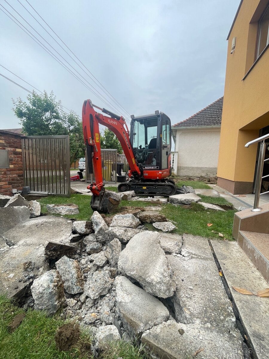 Zemné, výkopové práce a odvoz, dovoz materiálu