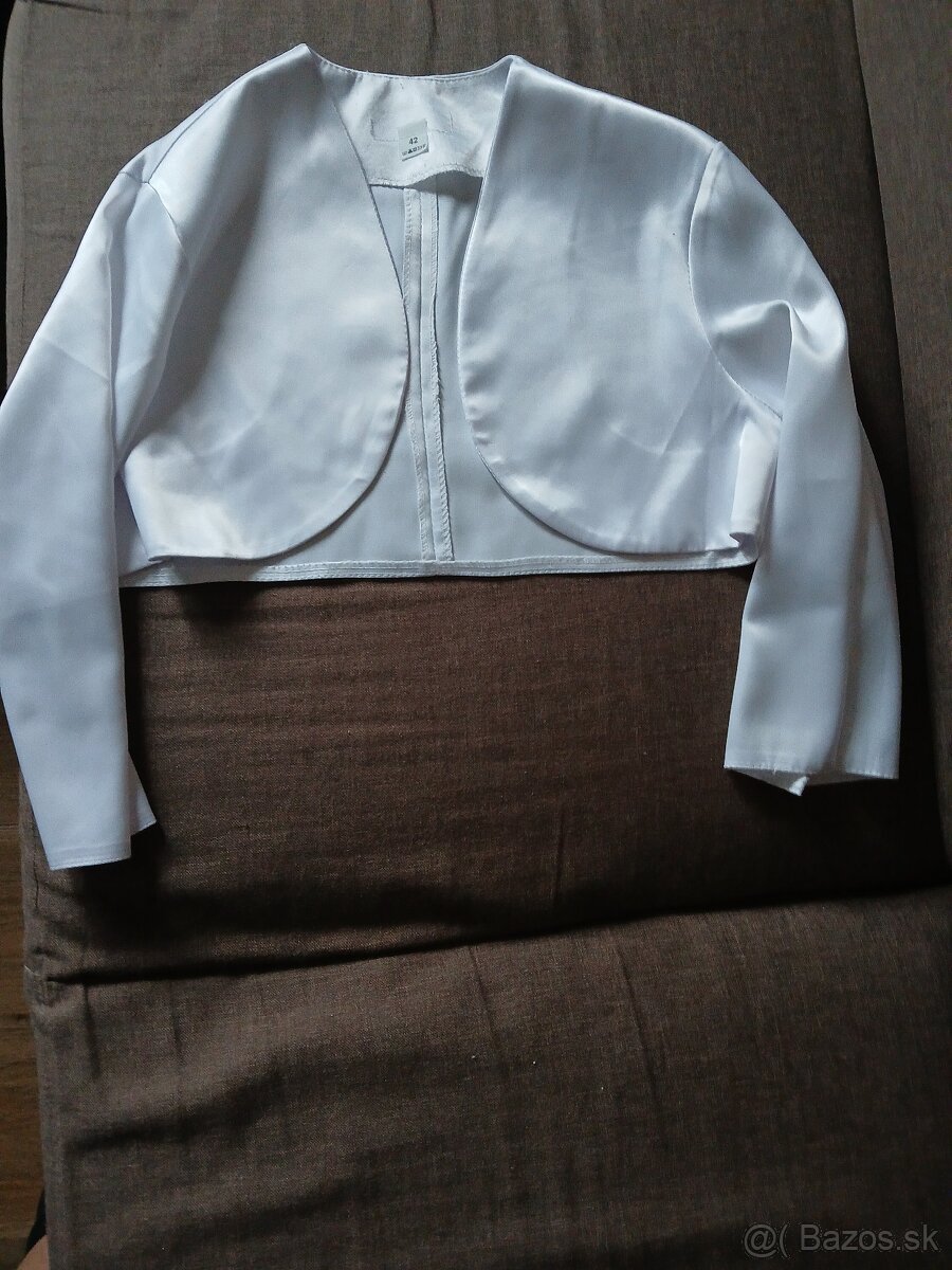 Saténové bolerko biele a čierne