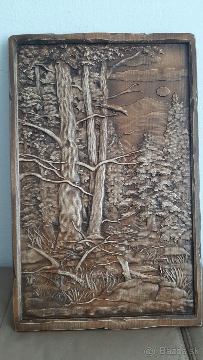 Drevený obraz  53×33cm.hr.3cm
