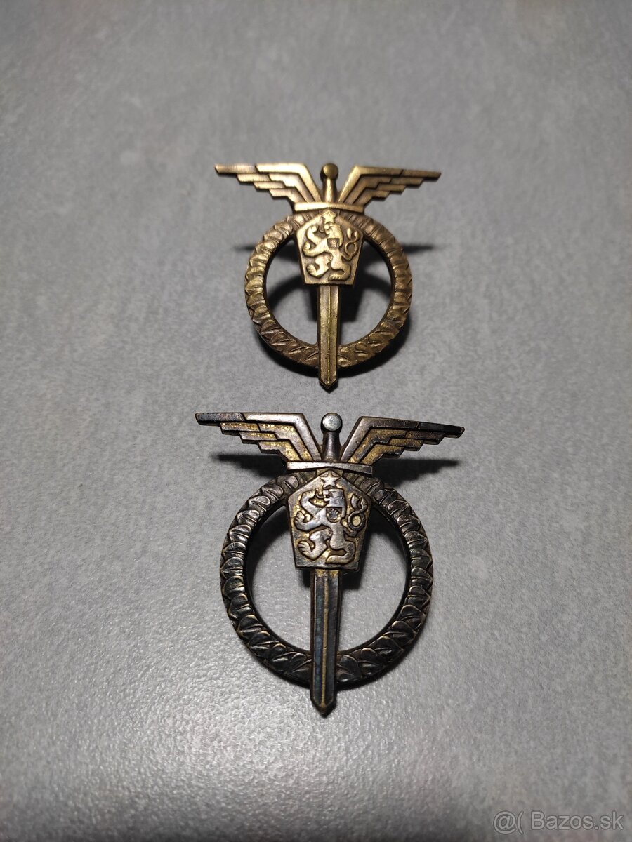 2 letecké odznaky pilot CSLA