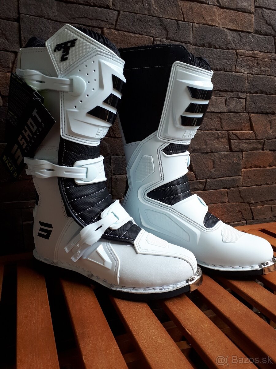 Čižmy topánky SHOT biele