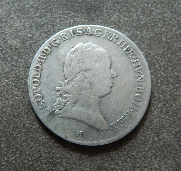 Predám 1/2 toliar 1791 H Leopold II.