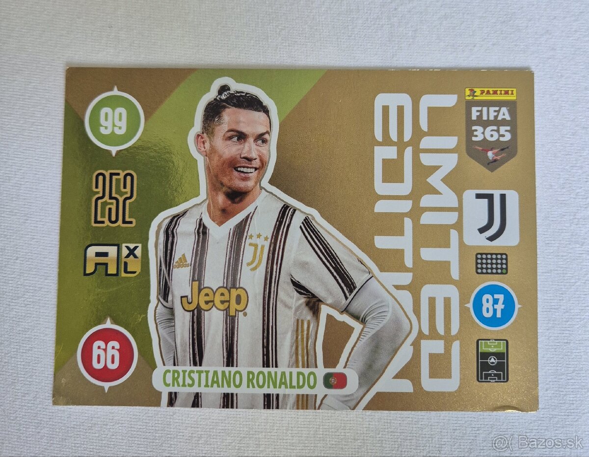 Limitovaná Karta Cristiano Ronaldo FIFA 365 Adrenalyn 2021
