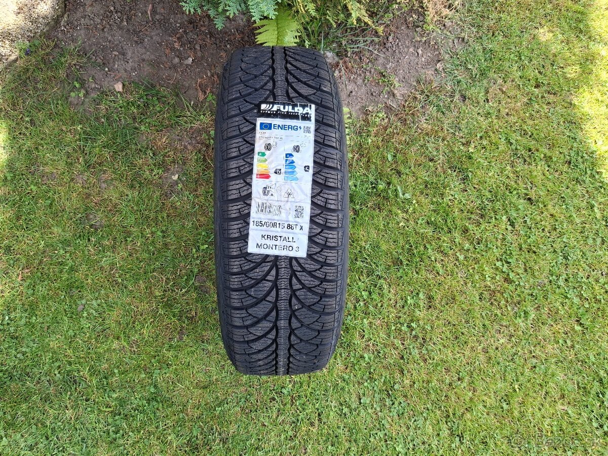 185/60 r15 Fulda, zimné, 4ks, 8mm TOP. nejazdená sada